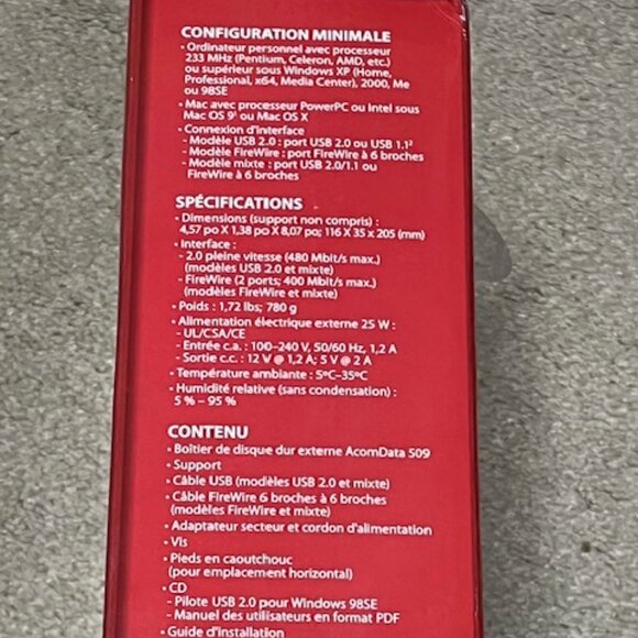 NEW Acomdata 3.5" Hard Drive Enclosure 509 - Picture 6 of 9